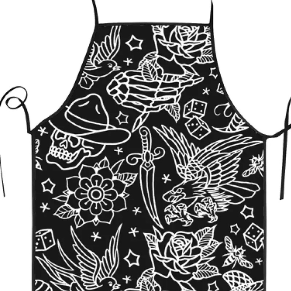 Black Tattoo Art Apron new unisex